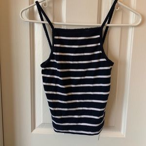 striped strappy crop top